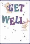 Bursting with uplifting energy, this get well card showcases a joyous tableau: a gentle teddy bear and a playful puppy, each affectionately interacting with oversized, cheerful lettering in vibrant shades of indigo and teal. Their fur looks irresistibly soft, as though offering a bit of comfort with every glance-a feeling reminiscent of the blooming arrangements crafted in local Kingston upon Thames florist studios. Star-shaped highlights shimmer throughout the card, adding a sprinkle of hope and playful optimism, just like a message of wellness carried along the River Thames. Against a soft cream background, the card's design feels light, airy, and supportive, inviting anyone in recovery to embrace its warmth. Crafted with care and imagination akin to a thoughtfully composed bouquet from Kingston upon Thames Flowers, this card is ready to travel near or far, always carrying an abundance of well-wishes and genuine kindness.